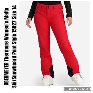 OBERMEYER Thermore Women's Malta Ski/Snowboard Pant Style 15027 Size 14